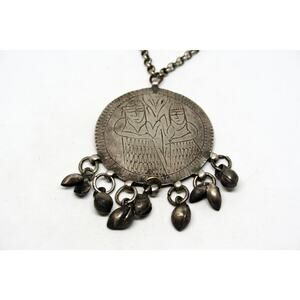 c1941 Vintage Egyptian Silver Ethnic Zar Pendant